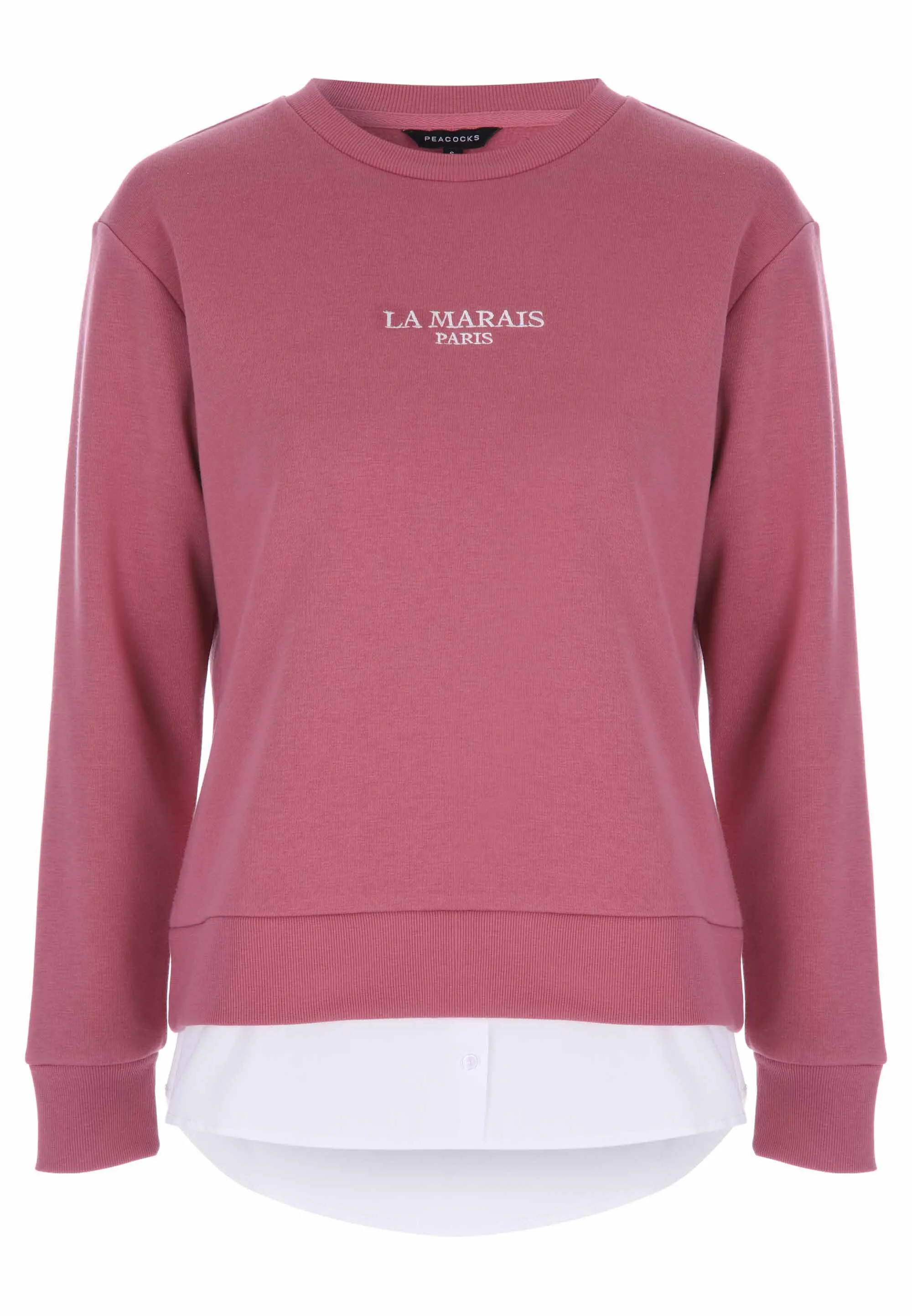 Womens Pink 2 in 1 Shirt & Sweatshirt