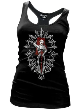 Women's Pinstriped Pinup Racerback Tank