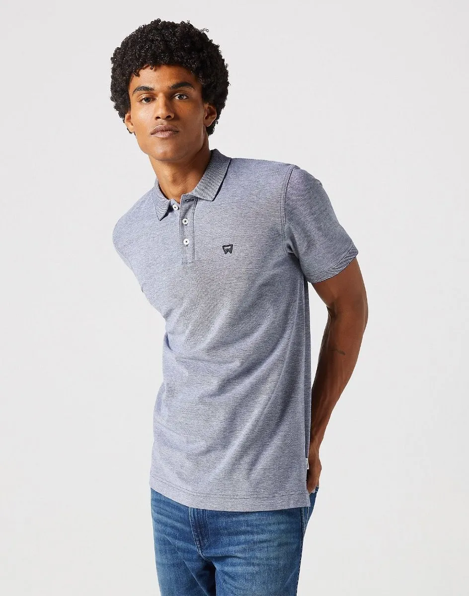 Wrangler Refined Short Sleeve Polo Shirt Navy