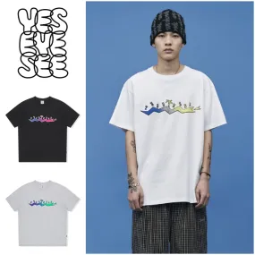 YESEYESEE  |Unisex Street Style Cotton Short Sleeves Logo T-Shirts