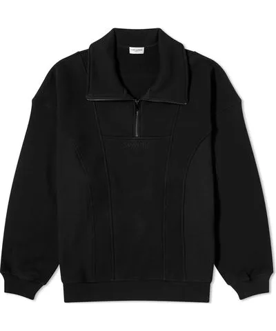 Yves Saint Laurent Men's Logo Half Zip Sweatshirt