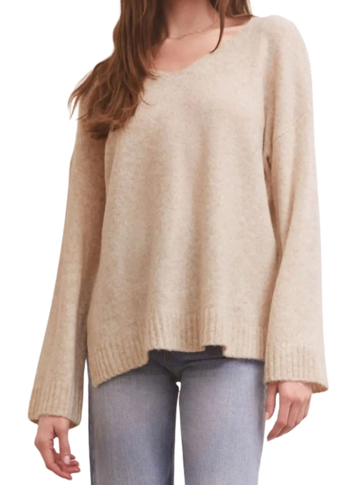 Z Supply Modern Sweater in Lt Oatmeal