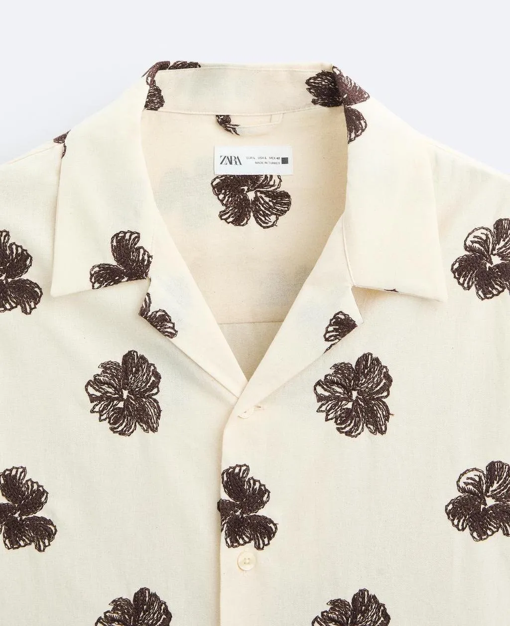 ZARA  |Flower Patterns Short Sleeves Shirts